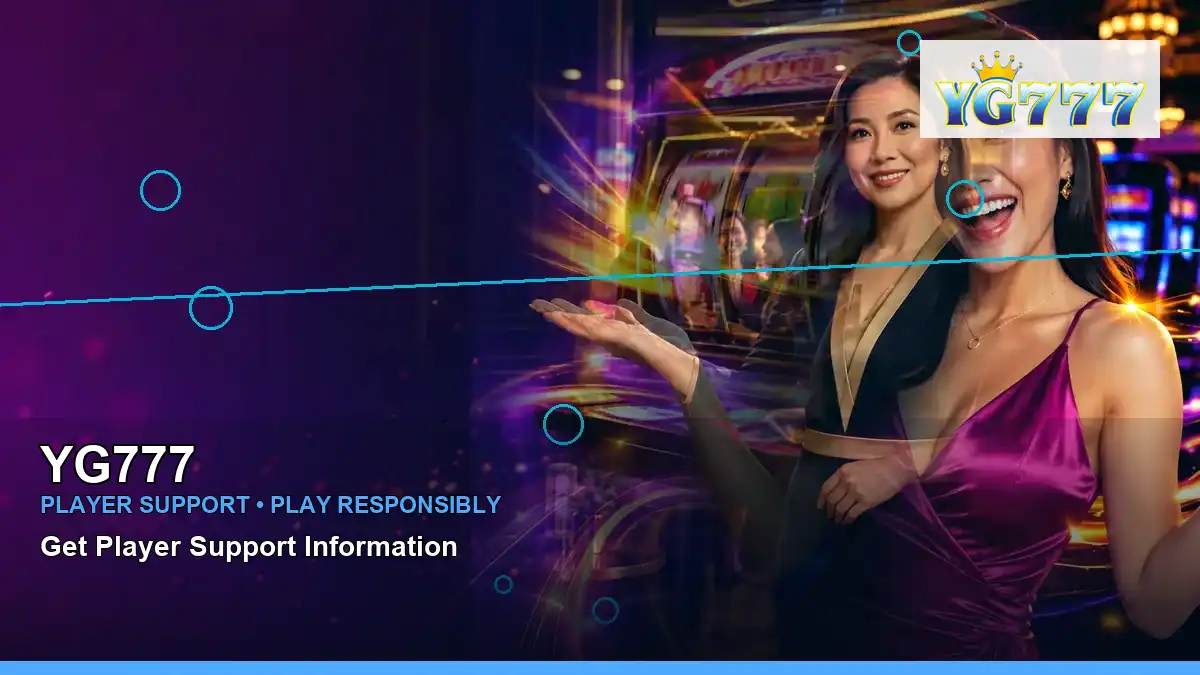 YG777 mobile casino first deposit rewards featuring an adult Filipina casino host with a right-framed composition