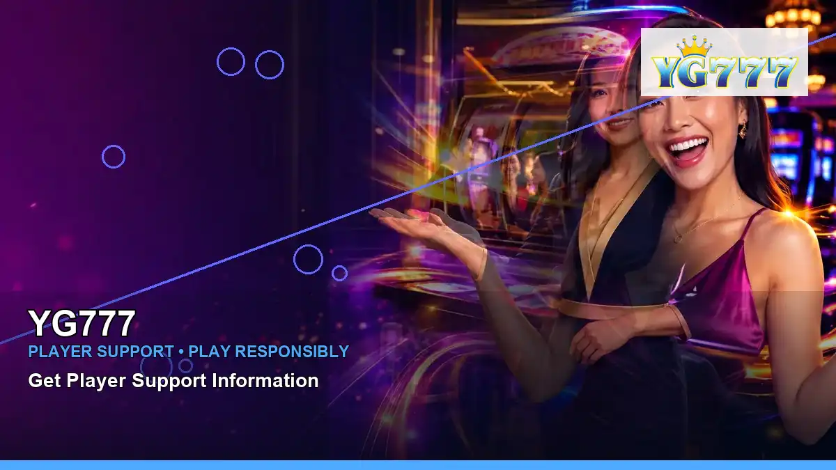 YG777 night online slot games featuring an adult Filipina casino host with a right-framed composition